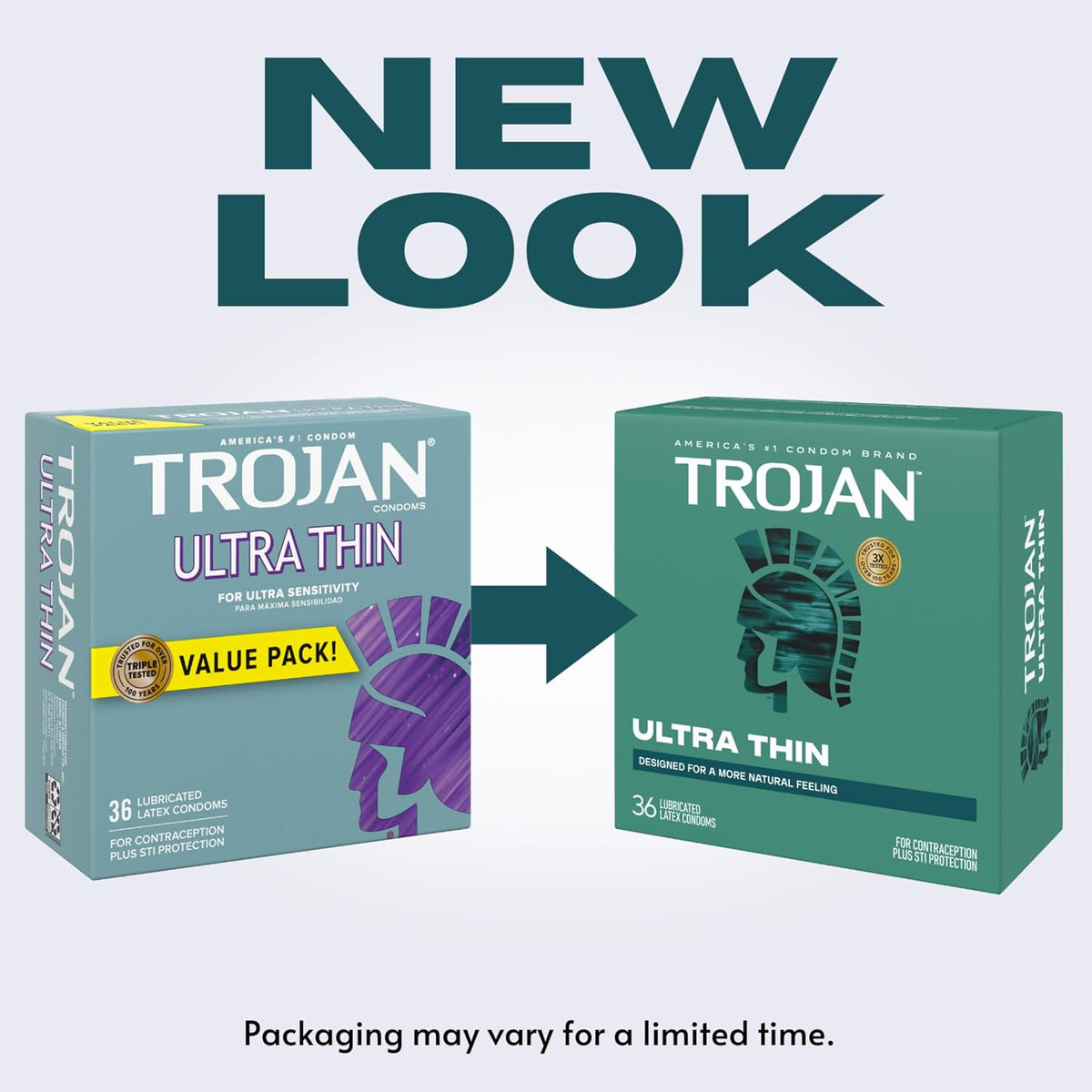 Ultra Thin Latex Condoms for Men, 36 Count