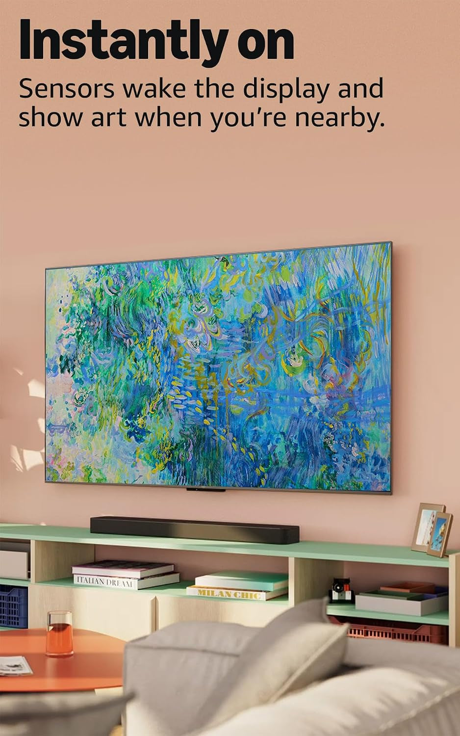 Ember 65" Mini-Led Series with Fire TV (Newest Model), QLED 4K UHD Smart TV, Dolby Vision IQ, 144Hz Gaming Mode, Ambient Experience, Find Shows Faster with Alexa+