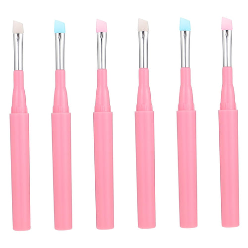 6Pcs Eyebrow Makeup Brush Set Silicone for Lip and Brow