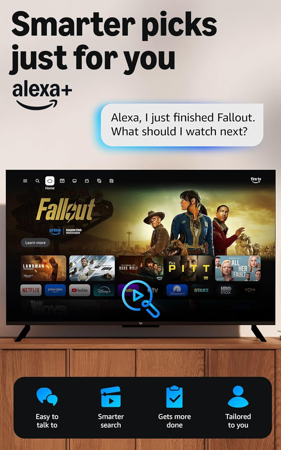 Ember 65" Mini-Led Series with Fire TV (Newest Model), QLED 4K UHD Smart TV, Dolby Vision IQ, 144Hz Gaming Mode, Ambient Experience, Find Shows Faster with Alexa+