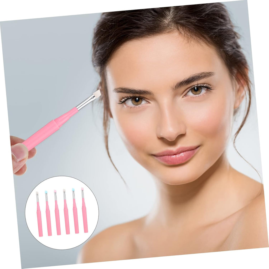 6Pcs Eyebrow Makeup Brush Set Silicone for Lip and Brow
