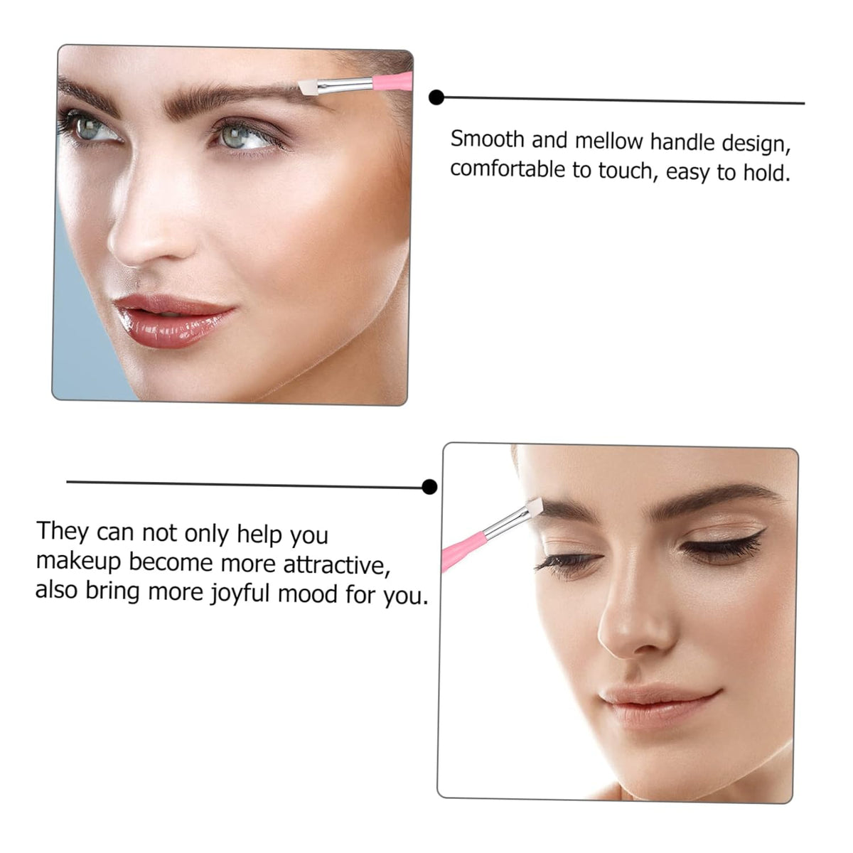 6Pcs Eyebrow Makeup Brush Set Silicone for Lip and Brow
