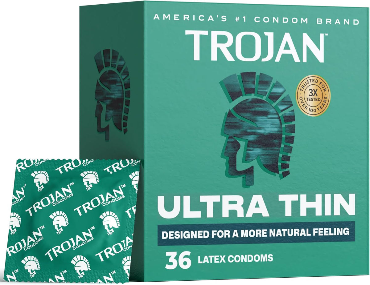 Ultra Thin Latex Condoms for Men, 36 Count
