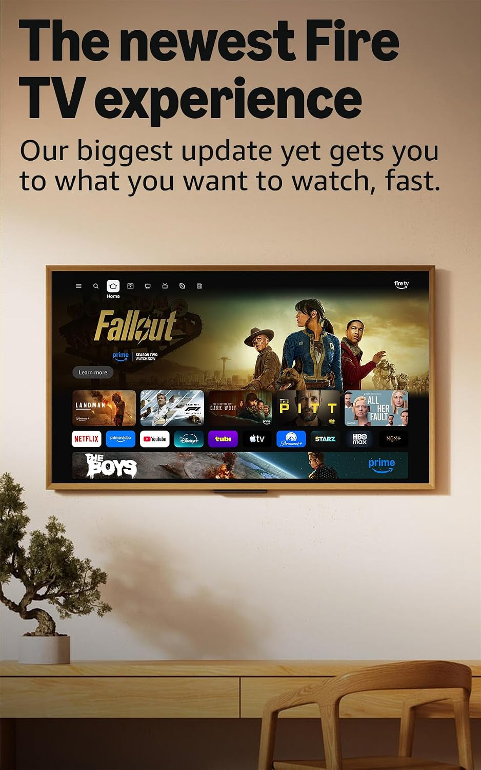 Ember 65" Mini-Led Series with Fire TV (Newest Model), QLED 4K UHD Smart TV, Dolby Vision IQ, 144Hz Gaming Mode, Ambient Experience, Find Shows Faster with Alexa+